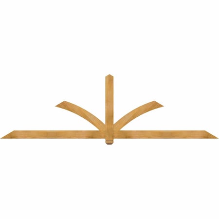 Ekena Millwork Redmond Rough Sawn Timber Gable Bracket, Western Red Cedar, 108"W x 31 1/2"H x 2"D x 4"F, 7/12 Pitch GBW108X31X0204RED00RWR